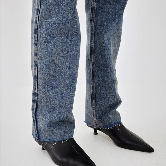 No.6| High Waisted Straight Full Length Denim - Picture 7 of 8